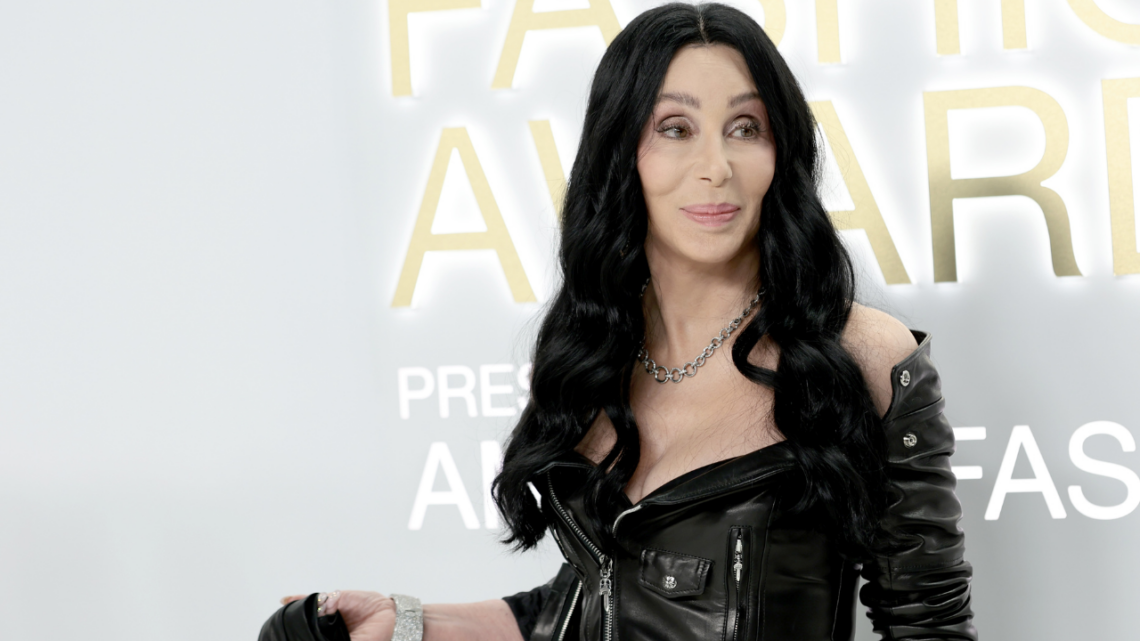 Cher Rocks a Leather Jacket-Gown Hybrid by Chrome Hearts at the 2022 CFDA Awards