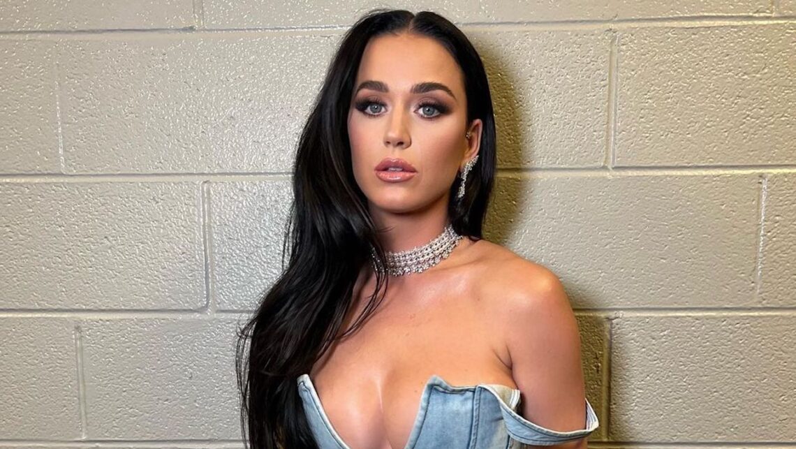 Katy Perry Channels Early Aughts Era Justin and Britney in Double Denim