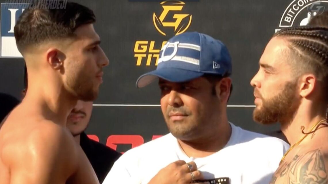 Floyd Mayweather vs Deji weigh in LIVE RESULTS: Mayweather in at 11st while Deji hits 12st, Fury 7lbs BIGGER than Bamba