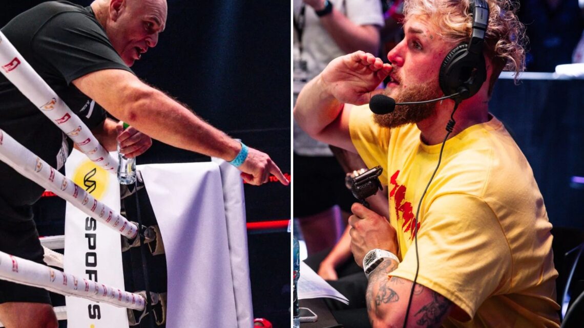 Tommy Fury’s dad John says Jake Paul ‘absolutely s*** his trousers’ after ringside clash at son’s fight in Dubai