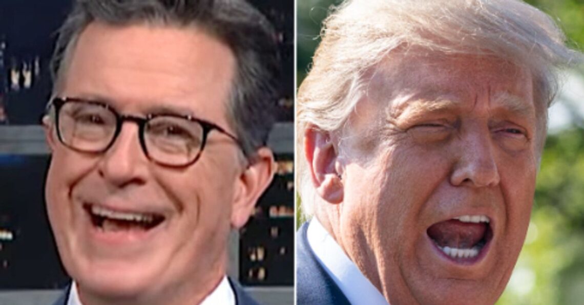 ‘Oh Wow!’ Stephen Colbert Spots Most Awkward Moment Of Trump’s Fox News Coverage