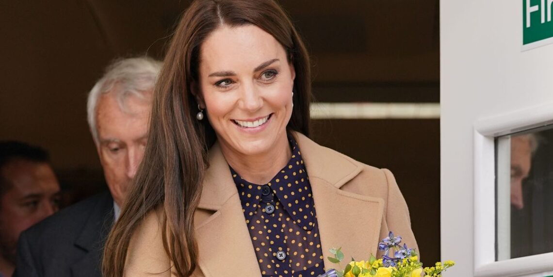 Kate Middleton Wears L.K. Bennett Blue and Yellow Polka Dot Dress as a Tribute to Ukraine