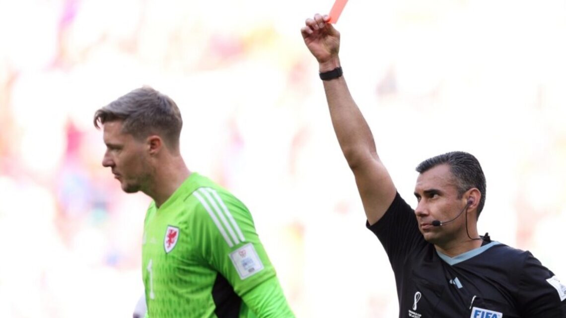 Wales star Wayne Hennessey suffers first red card of World Cup after horror karate-kick foul during Iran clash