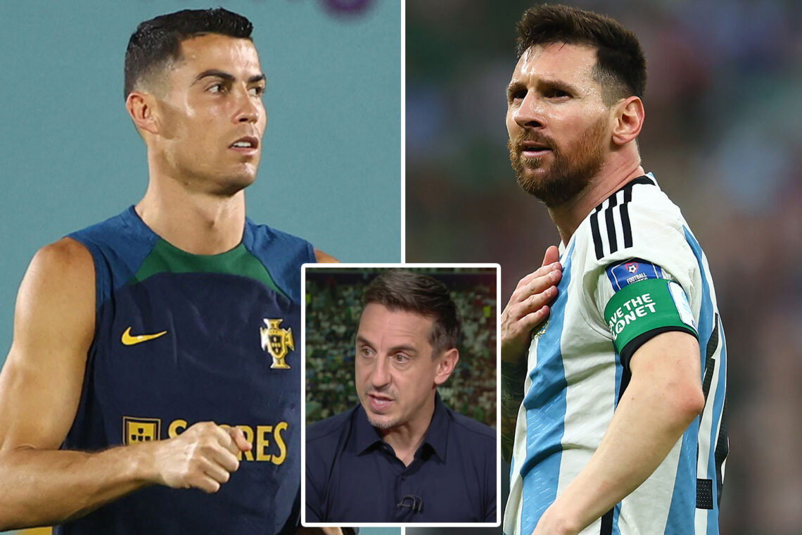 Gary Neville SLAMS Lionel Messi’s body language as he compares Argentina legend to moody Cristiano Ronaldo at Man Utd