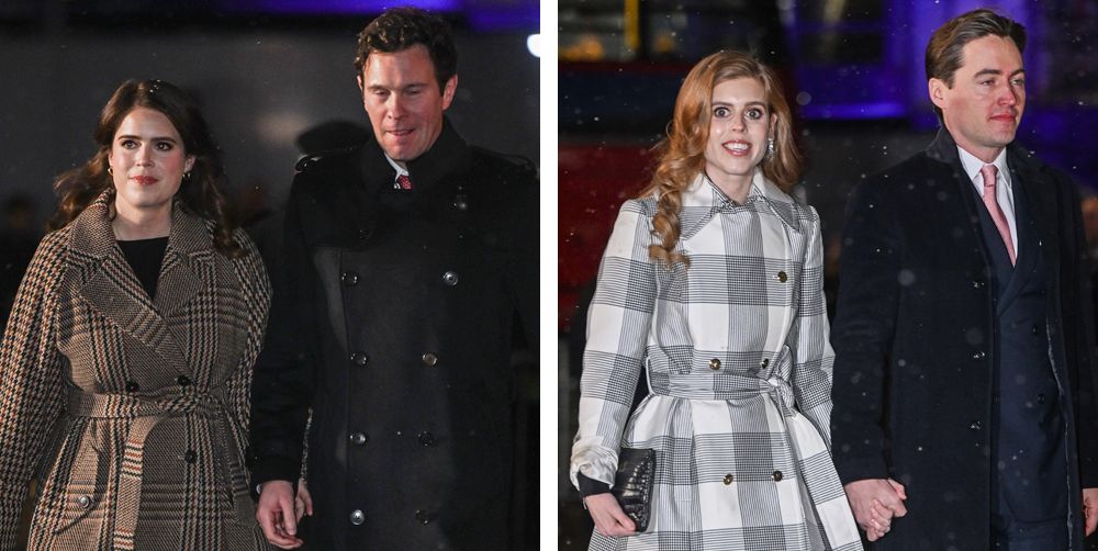 Princesses Beatrice and Eugenie Prove They’re Style Mavens in Contrasting Plaid Winter Coats