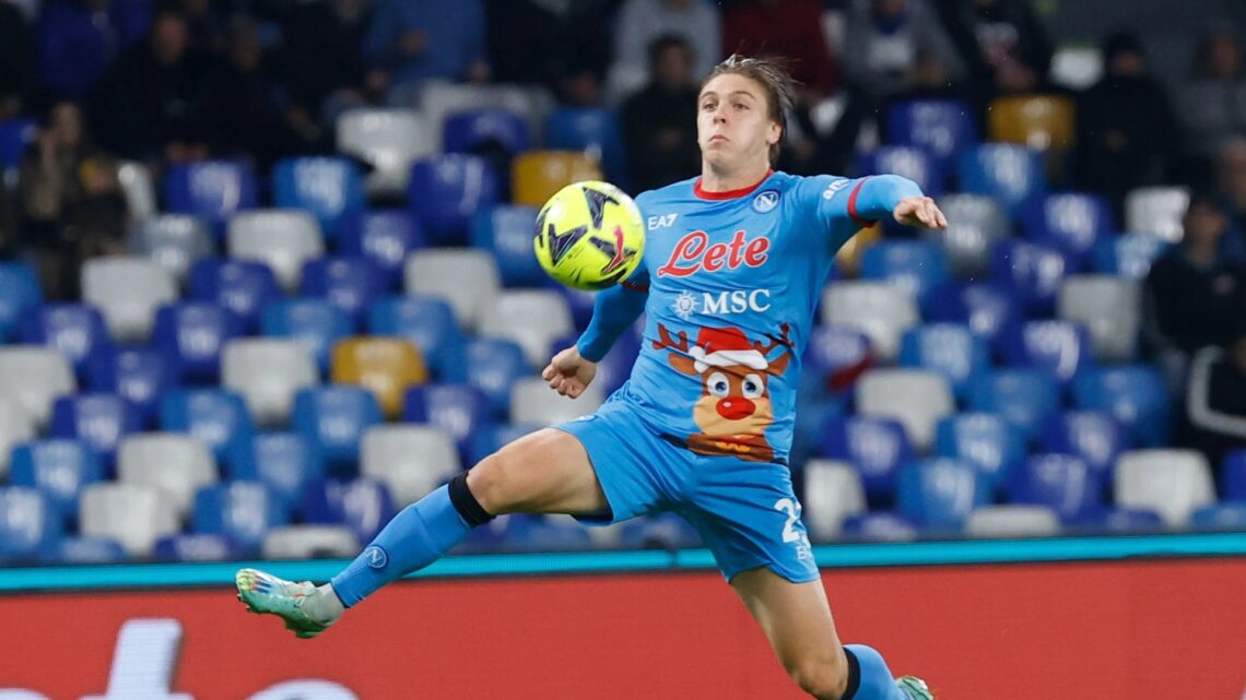 Napoli show off incredible Christmas kit in friendly clash with Villarreal featuring huge Rudolph on iconic Blue shirt