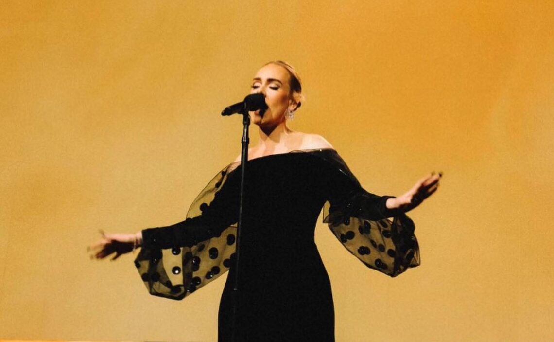 Adele Wore Harris Reed’s Debut Design for Nina Ricci at Her Las Vegas Show