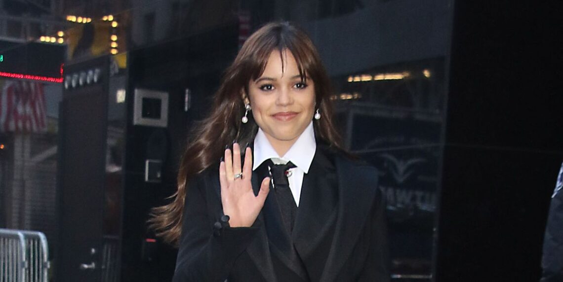 “Wednesday” Star Jenna Ortega Wore a Goth Sheer Dress and Corset