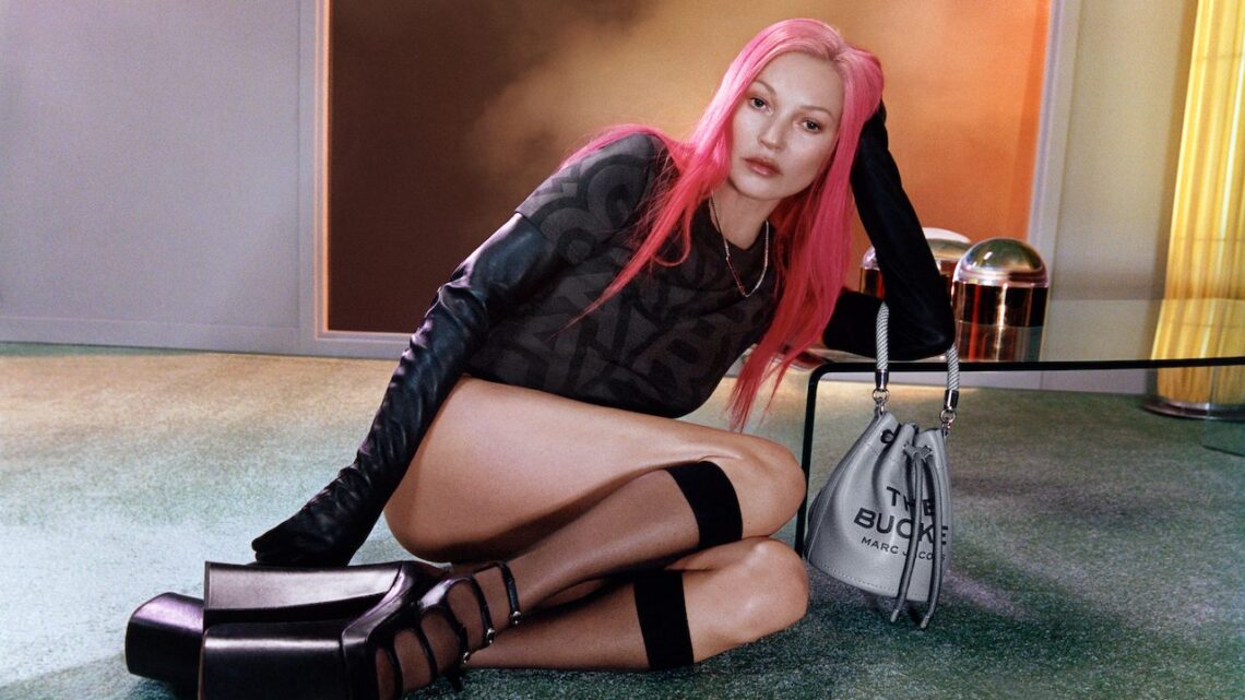 Kate Moss Rocks Vibrant Pink Hair in New Marc Jacobs Campaign