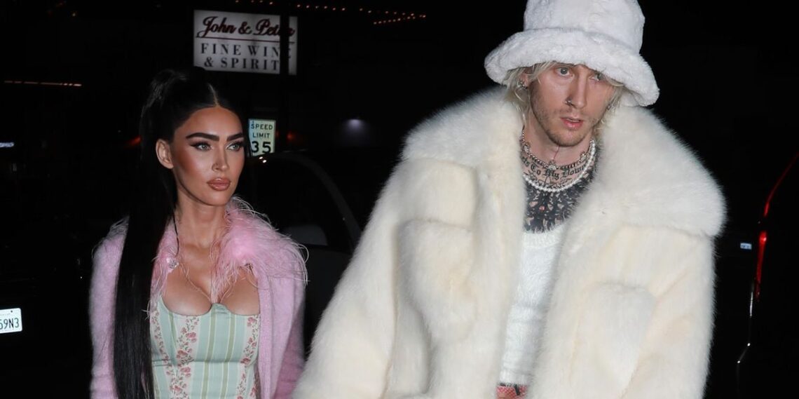Megan Fox Serves Y2K Meets Bridgerton Vibes in a Sparkly Mini Skirt and Plunging Corset