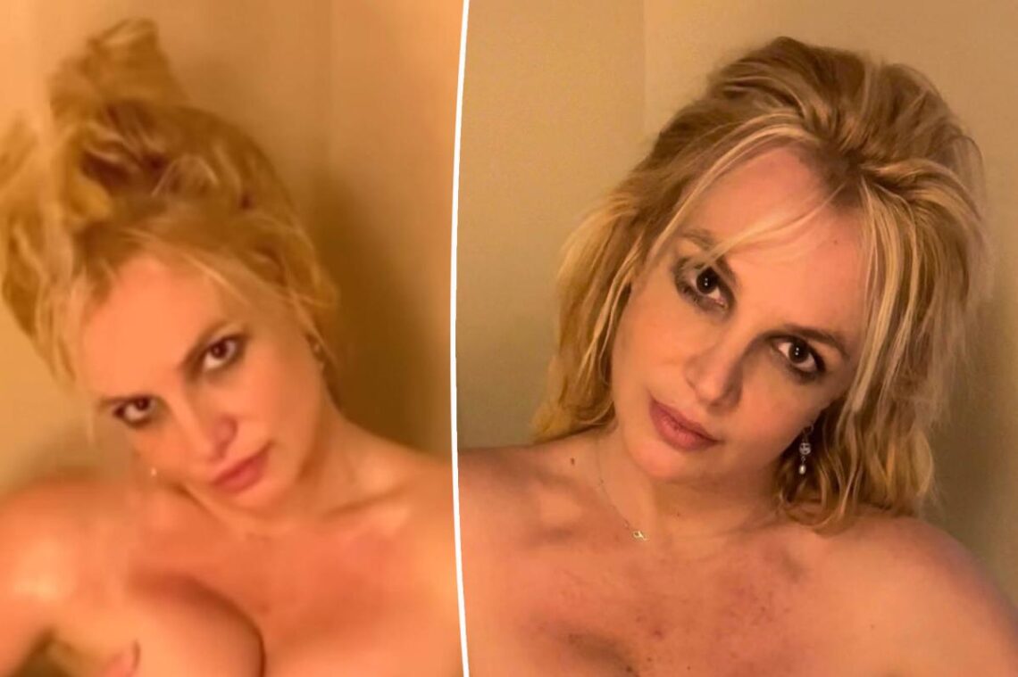 Naked Britney Spears nearly flashes fans in new shower video
