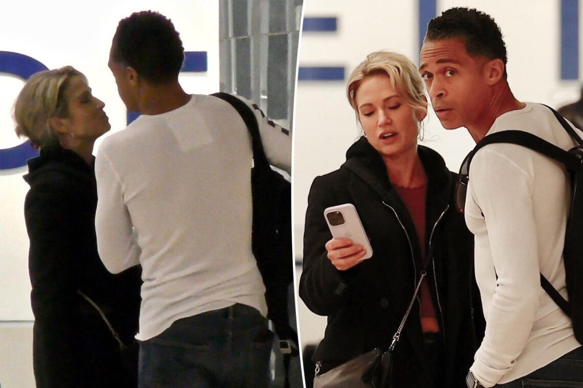 Amy Robach, T.J. Holmes cozy up during holiday travels amid affair scandal